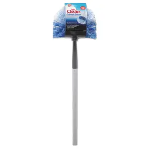 Butler Home Products 444396 - 60" Telescopic Cobweb Duster with 11" Brush - Blue/White