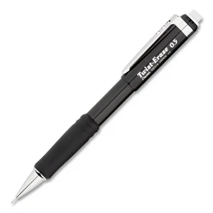 Pentel PEN QE515A - Twist-Erase III Mechanical Pencil - HB Lead - 0.5 mm Lead Diameter - Refillable - Black Barrel - 1 Each
