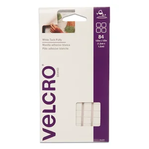 Velcro Usa 91396 - Removable Sticky Tak, 84 Squares per Pack - White