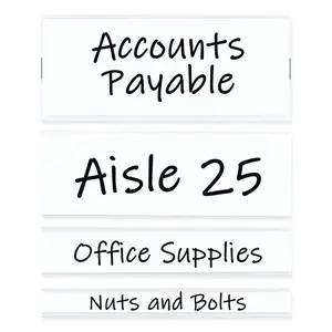 C-line 87825 - Magnetic Label Holders, Side Loading, Clear, 10 Count