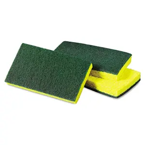 3m 2TX108 - Yellow/Green Medium-Duty Scrubbing Sponge, 3.6x6.1