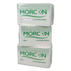 Morcon B8500 - MORSOFT White Beverage Napkins, 9 x 9.25 Inches, 4000 Count