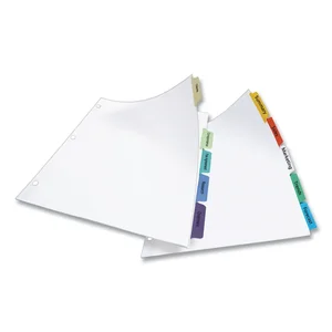 Avery Dennison AVE 11423 - Avery® Index Maker Index Divider - 125 x Divider(s) - 5 - 5 Tab(s)/Set - 8.5 Divider Width x 11 Divider Length - 3 Hole Punched - White Paper Divider - Multicolor Paper Tab(s) - 25 / Set