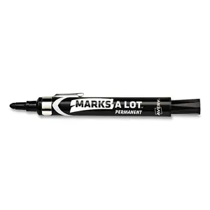 Avery Dennison 24878 - Large Black Permanent Marker with Metal Clip