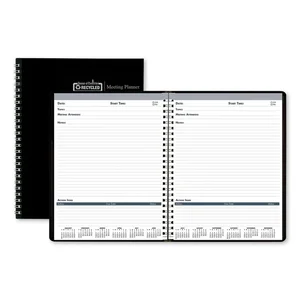 House Of Doolittle 5839-92 - BEBK Meeting Note Planner - 11 x 8.5, Recycled, Black/Blue