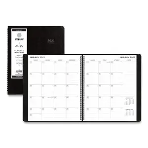 Blue Sky 123849 - Aligned Monthly Planner, 11 x 9, Black, 2024 Edition