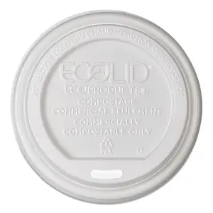 Eco-products,inc. EP-ECOLID-8 - Eco-Friendly 8 oz Hot Cup Lids - 50 per Pack