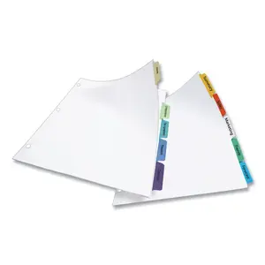 Avery Dennison AVE 11405 - Avery® Index Maker Index Divider - 60 x Divider(s) - 12 - 12 Tab(s)/Set - 8.5 Divider Width x 11 Divider Length - 3 Hole Punched - White Paper Divider - Multicolor Paper Tab(s) - 5 / Set