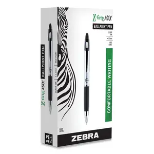 Zebra Pen 20520 - Z-Grip Max Retractable Ballpoint Pen, Blue Ink, 12 Ct