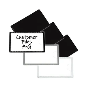 C-line 87700 - Magnetic Insert Label Holders, 10-Pack, Black