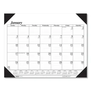 House Of Doolittle 0124-02 - Recycled Desk Pad Calendar, Monthly Layout, 12 Months