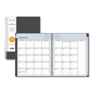 Blue Sky 100011 - Passages Charcoal Monthly Planner 8x10 for 2024