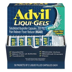Acme United Corporation BXAVLQG50BX - Advil Liquid Gels Pain Relief - Two-Pack, 50 Count