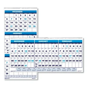 House Of Doolittle 3645 - Academic Wall Calendar, 3-Month Planner, 2023-2024