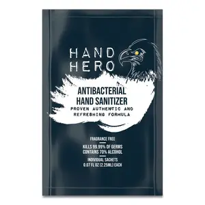 Hand Hero H17011 - Antibacterial Hand Sanitizer Sachets - 0.07 oz - 50 Pack