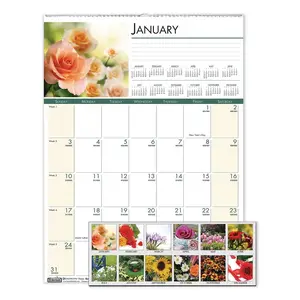 House Of Doolittle 327 - Compact Floral Monthly Calendar 2024
