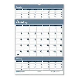 House Of Doolittle 343 - Bar Harbor Recycled Three-Month Wall Calendar 2023