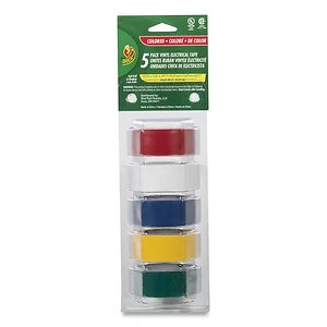 Shurtech 280303 - Assorted Electrical Tape, 0.75" x 12 FT, 5 Pack