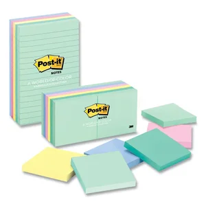3m MMM 65424APVAD - Post-It Notes, 3x3, Marseille Colors, 24-Pack