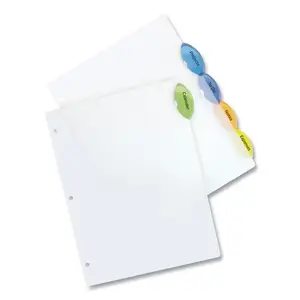 Avery Dennison 11118 - Mini Stylish Edge Tab Plastic Dividers - 5 Tab Set