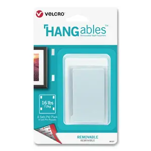 Velcro Usa 95187 - Removable Wall Fasteners 1.75" x 3" - White (8 Pack)
