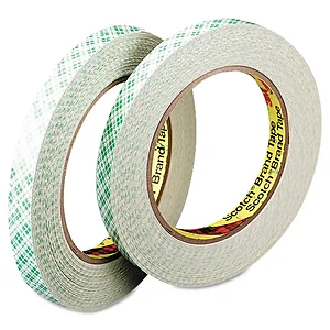 3m 410M - Double-Coated Tissue Tape, 1" x 36 Yards - White