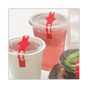 National Checking Co. P13SI2 - Tamper Evident Food Container Seal, Red, 2 Rolls