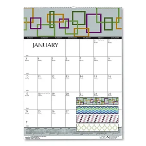House Of Doolittle 3491 - Geometric Wall Calendar - 2024 Edition (12x12)