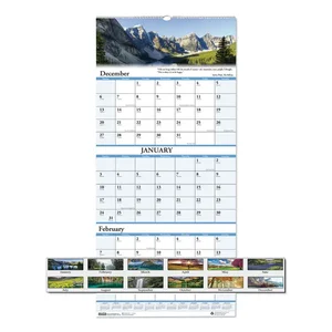 House Of Doolittle 3636 - Compact Scenic Three-Month Wall Calendar 2023-2025