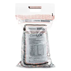 Controltek 585097 - Double Handle Coin Lock Bag, 14.5 x 25, 50 Count