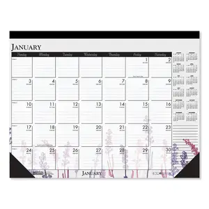 House Of Doolittle 1976 - Wildflower Desk Pad Calendar, Small, 2024