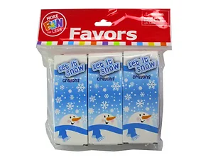 Bulk Buys FB789 - Winter Themed Crayon Sets - 24 Pack with 6 Designs
