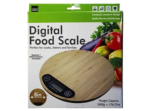 Bulk Buys GE481 - Digital Kitchen Scale with Wooden Platform