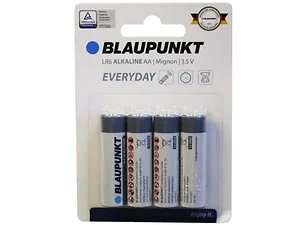 Bulk Buys DA201 - Blaupunkt Everyday 1.5V Alkaline AA Batteries - 4 Pack