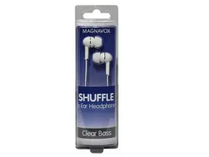Bulk Buys EC473 - MAGNAVOX White Shuffle In-Ear Earbuds with Clear Sound