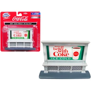 Classic Metal Works 20237 - 1/87 (HO) Scale Outdoor Billboard - 60's Coca Cola Edition