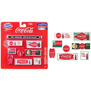 Classic Metal Works 20244 - Coca-Cola Building Signs Model for HO Scale - 1950s-60s