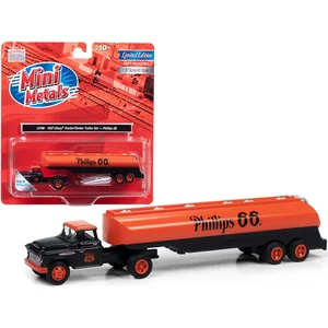 Classic Metal Works CMW31196 - 1957 Chevrolet Truck Tractor with Tanker Trailer - Phillips 66