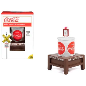 Classic Metal Works TC115 - Coca-Cola Light-Up Water Tower Model - HO Scale 1/87
