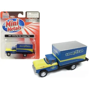 Classic Metal Works 30511 - 1960 Ford Box Truck Model - Goodyear Blue - 1/87 Scale
