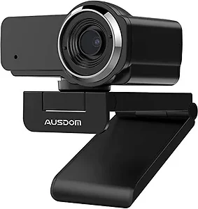 Ausdom AW635 - Full HD 1080p Webcam with Narrow Field of View, AUSDOM AW635 USB Web Camera with Auto Low Light Correction for Computer PC Laptop Desktop Zoom Skype Webex Google Meet Teams Webcalls Online Class