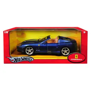 Hot Wheels J2872 - Ferrari Super America Blue 1/18 Diecast Model by Hot Wheels