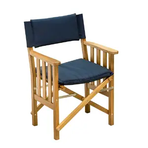 Whitecap 61052 - Director's Chair II w/Navy Cushion - Teak