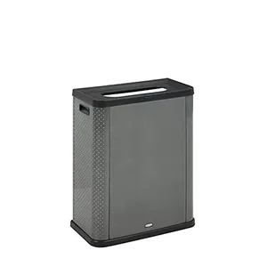 Rubbermaid RCP 2136963 - Commercial Elevate Decorative Waste Can - 23 gal Capacity - Durable, Powder Coated, Smooth - 31.5 Height x 12.8 Width - Metal - Pearl Dark Gray - 1 Each