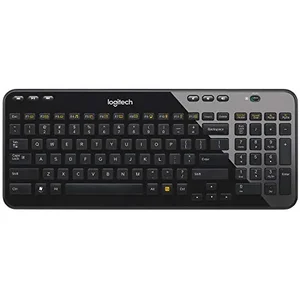 Logitech 920-004088 - K360 Wireless Keyboard - Wireless Connectivity - RF - 2.40 GHz - USB Interface Email, Play/Pause, Previous Track, Next Track, Volume Control, Mute Hot Key(s) - Computer - PC - AA Battery Size Supported - Black