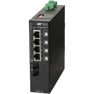 Omnitron Systems 9560-0-14-2Z - RUGGEDNET GPOE+ SI ST MM 850NM Ethernet Switch