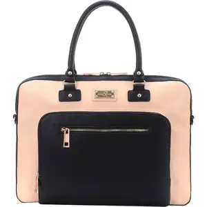Sandy Lisa SLLDN-CRBK-14 - London Carrying Case for 15.6 Notebook - Cream, Black - Sandy Lisa's Signature - Shoulder Strap - 12 Height x 16 Width x 2 Depth