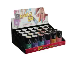 Bulk Buys MK387 - Assorted Pastel Gel Nail Polish Display - 12 Colors