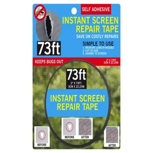 Bulk Buys HC487 - Durable Instant Window Screen Repair Tape - 2" x 73'