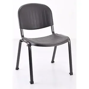 Lorell LLR 62125 - Low Back Stack Chair - Polypropylene Seat - Polypropylene Back - Low Back - Four-legged Base - Black